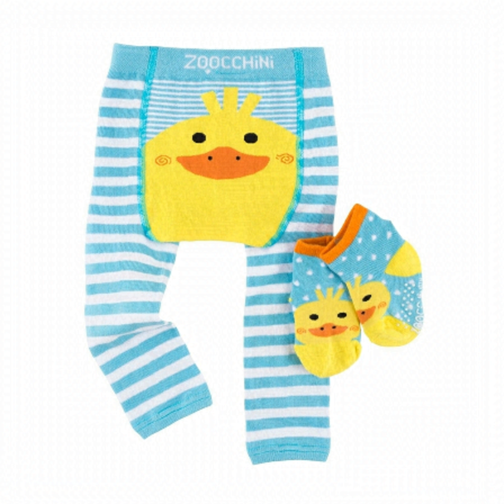 ZOOCCHINI LEGGINGS AND SOCKS SET DUCK CANARD/PATO